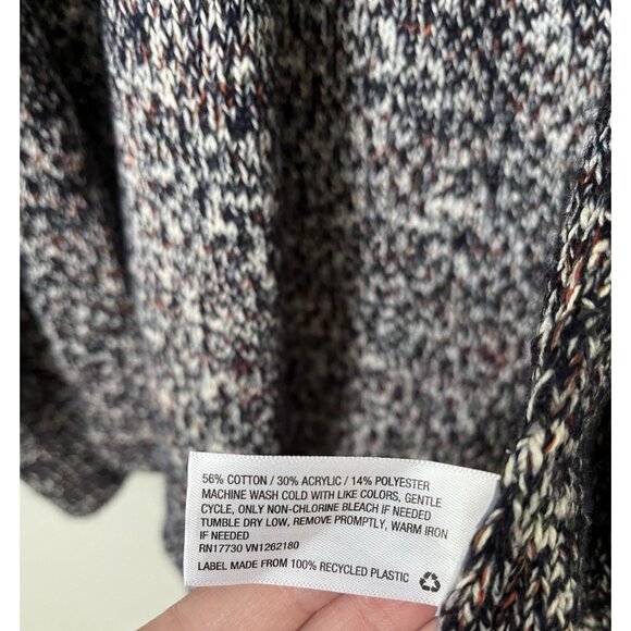 Universal Thread blue cream‎ rust open front shawl sweater XS office wear - Picture 3 of 7